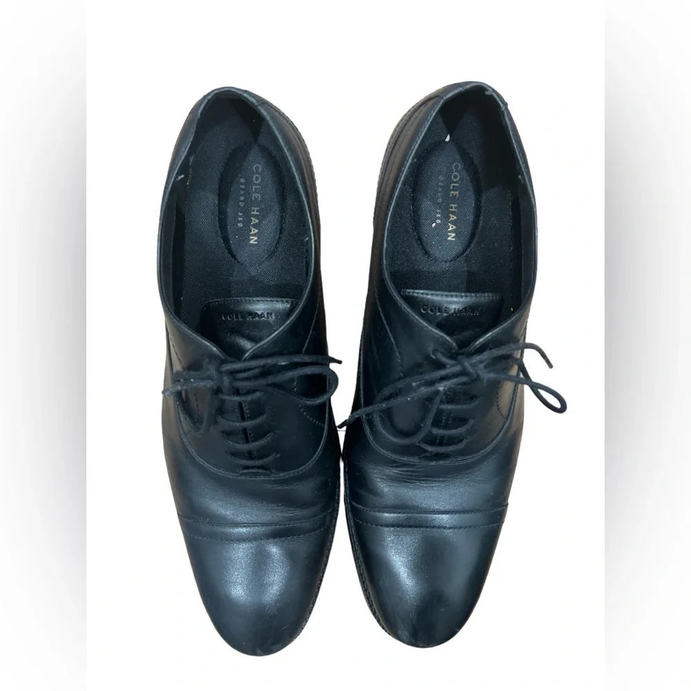 Cole‎ Haan Sawyer Oxford Cap Toe Black Dress Shoes Men's Size 12M Style C35106